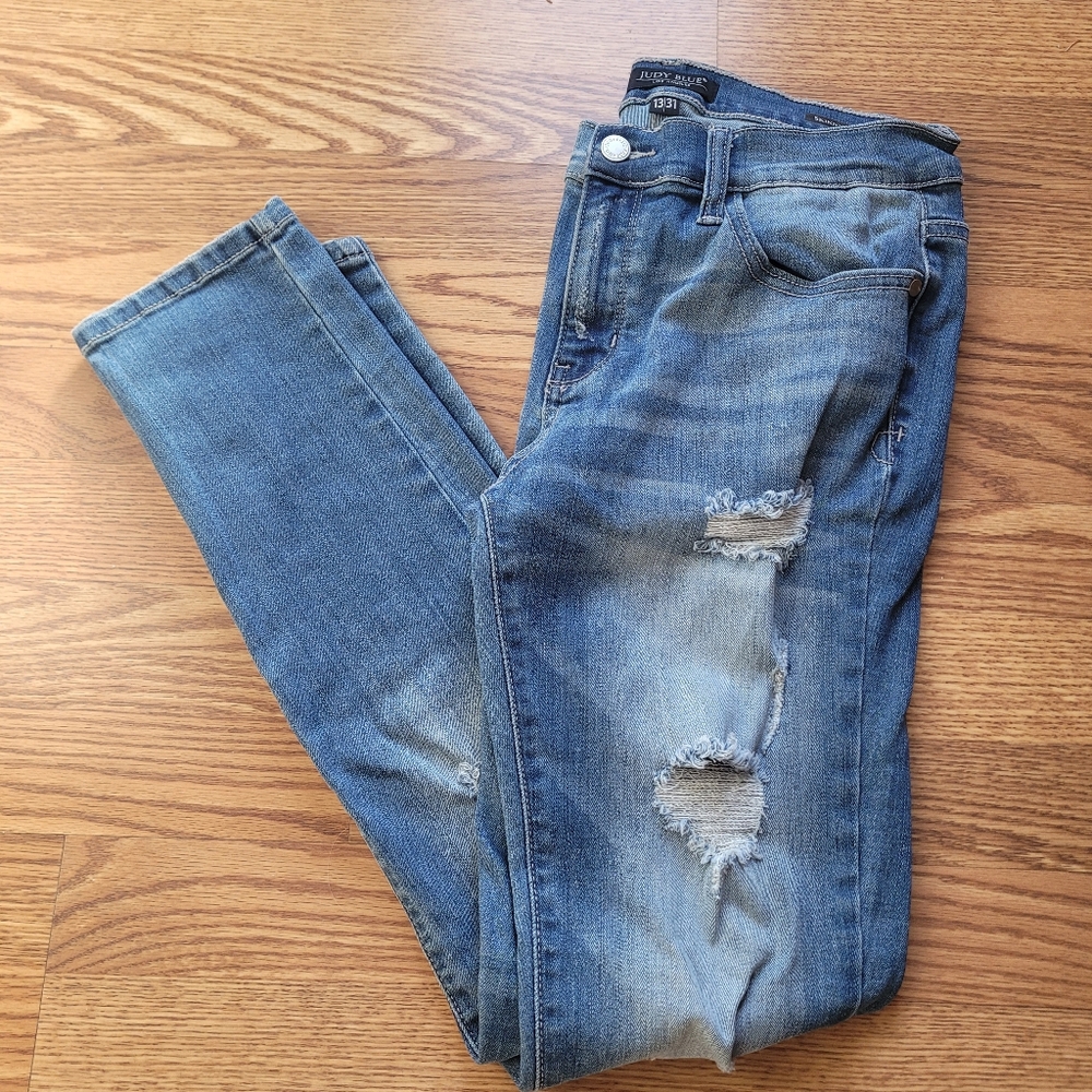 Judy Blue Distressed Blue Jeans